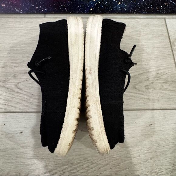 Hey Dude Wendy Linen Black Kids Sz 11 Slip On Comfort Walking Western Shoes - Picture 7 of 8